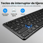 K925 Teclado inalámbrico Bluetooth delgado, negro y gris