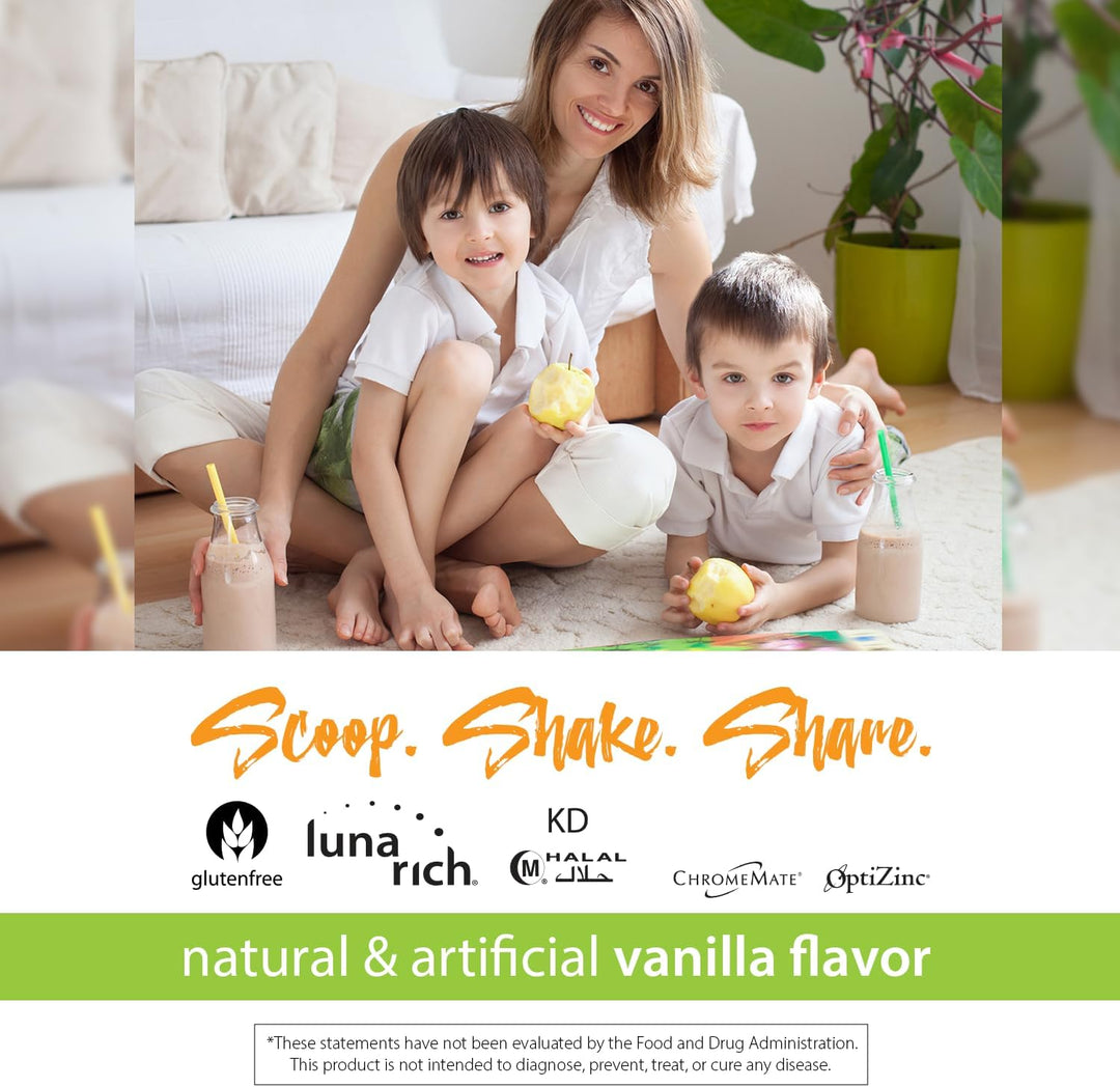RELIV Now for Kids 1 Vanilla - Batido nutricional bajo en azúcar co...