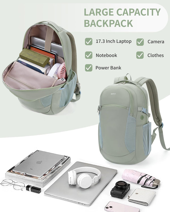 ECOHUB Mochilas para laptop de 17 pulgadas con compartimento para l...