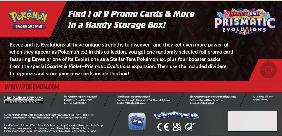 Pokemon TCG Scarlet &amp; Violet 8.5 Evoluciones prismáticas Caja s...