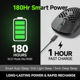 TMKB - Mouse inalámbrico para juegos, sensor óptico de 24000 DPI, b...