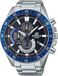 Casio Reloj deportivo de cuarzo para hombre con correa de acero inoxidable, tono plateado, 22 (Modelo: EFV620D-1A2V), TBA