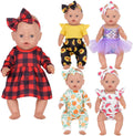 Sweet Dolly Ropa de muñeca de bebé recién nacido, a cuadros