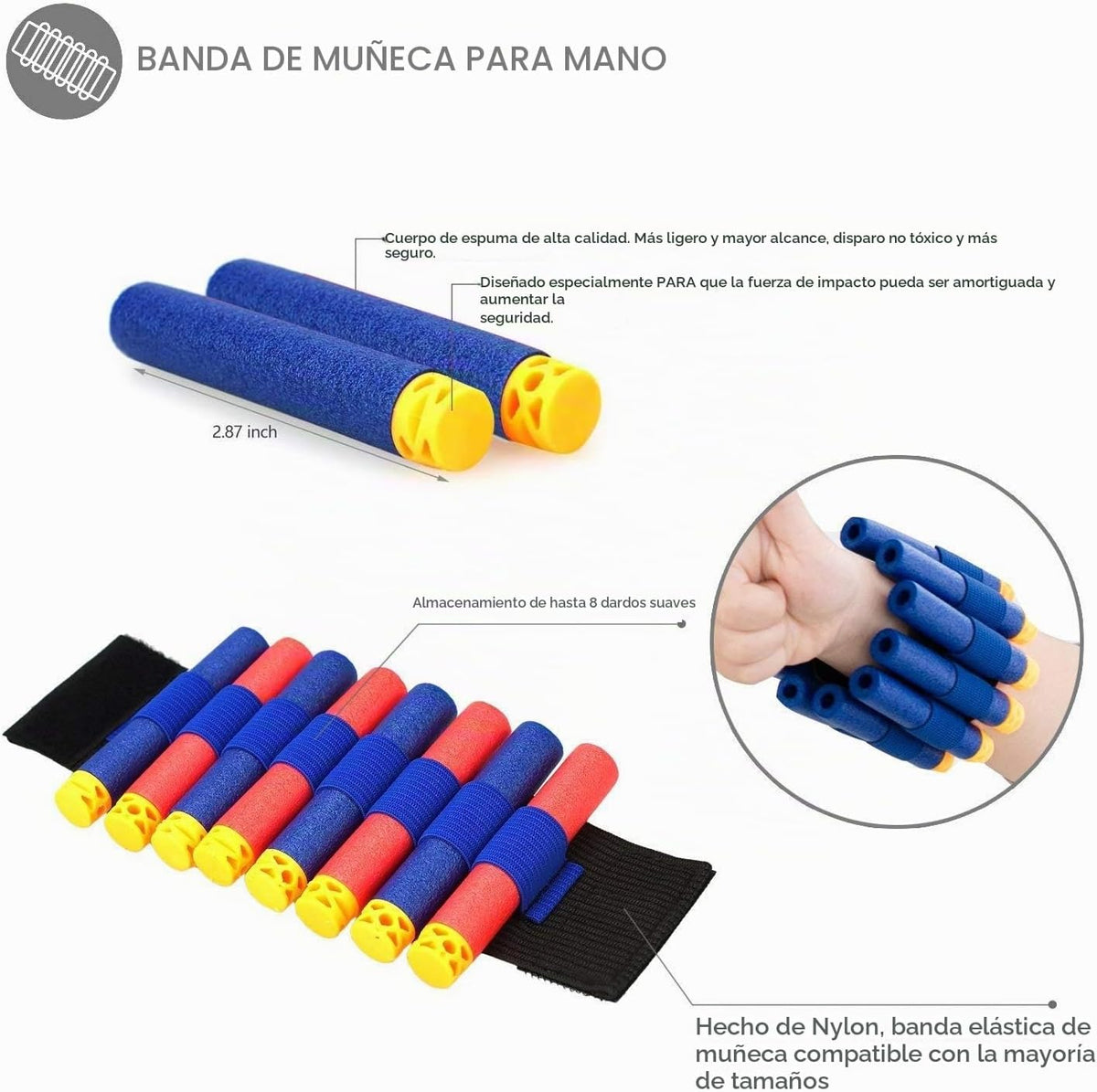 2 juegos de chaleco táctico Exsport, 2 chaquetas tácticas de élite para pistola Pack N-Strike 2 manos de muñeca, 2 clips de recarga rápida, 2 anteojos de protección y 2 máscaras para niños
