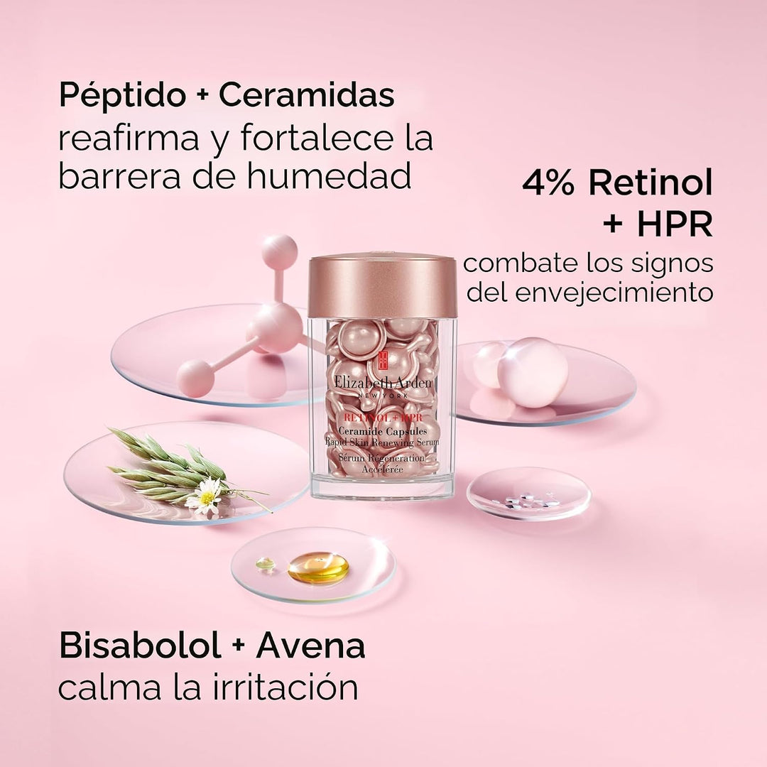 Cápsulas de suero facial de retinol + HPR de ceramidas de Elizabeth...