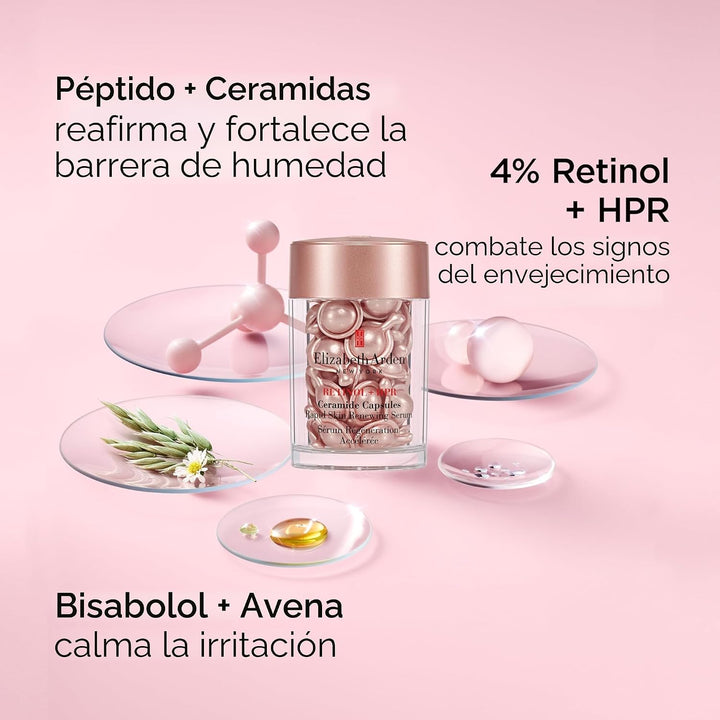 Cápsulas de suero facial de retinol + HPR de ceramidas de Elizabeth...