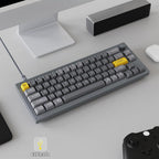 Keychron Q2 Teclado mecánico con cable al 65% con perilla y RGB – Interruptor marrón Gateron G Pro intercambiable en caliente, programable QMK/VIA, montaje de doble junta, cuerpo de aluminio para Mac