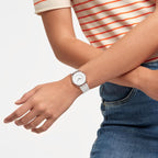Swatch Piel Classic Biosourced Reloj Unisex Casual Plástico Blanco Cuarzo Impermeable Blanco Clase