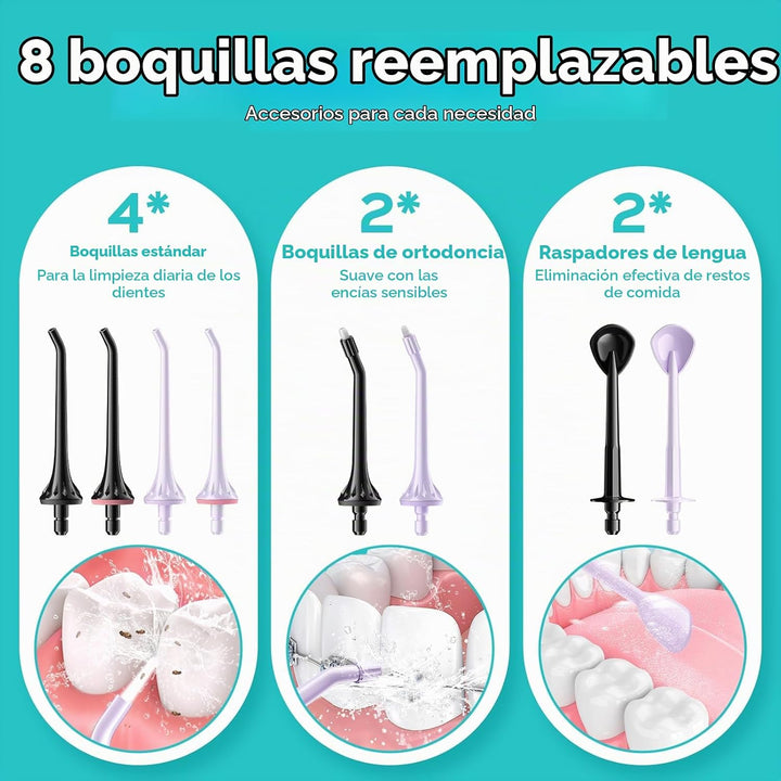 COSLUS Paquete de 2 Irrigadores Dentales: Conjunto de Irrigador Den...