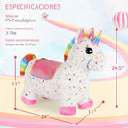 Juguetes de caballo animoso de unicornio, unicornio inflable con