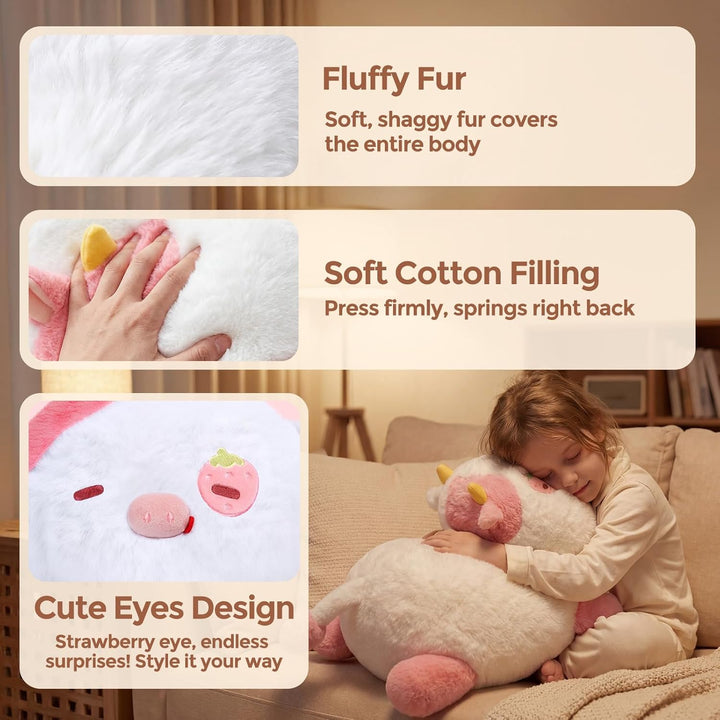 Animales de peluche con peso de 4.0 libras \u2013 Peluche de vaca f...