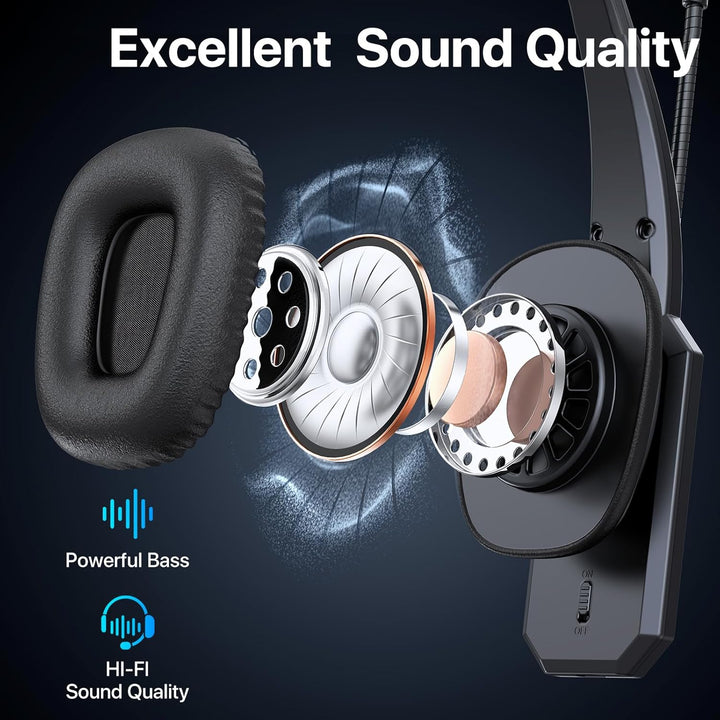 Trucker - Auriculares Bluetooth con micrófono auriculares