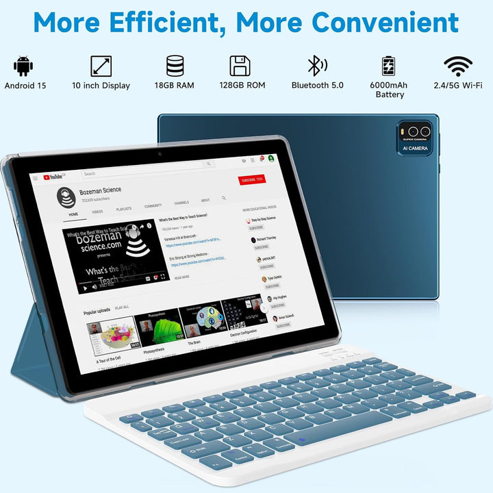 IWEGGO Tablet Android 15, 10 pulgadas, 18 GB de RAM+128 GB de ROM\/...