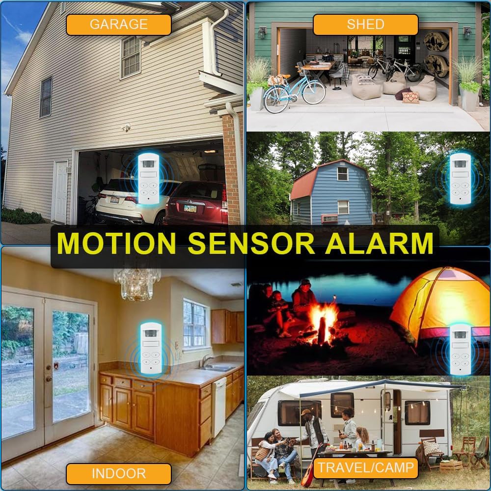 Sirena de alarma de sensor de movimiento con teclado de