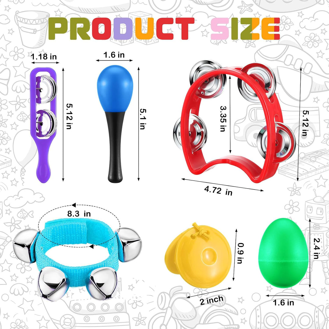 Silipull Juego de 108 piezas de instrumentos musicales Shaker para...
