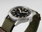 Hamilton Khaki Field Khaki Reloj de cuarzo para hombre, caja de acero