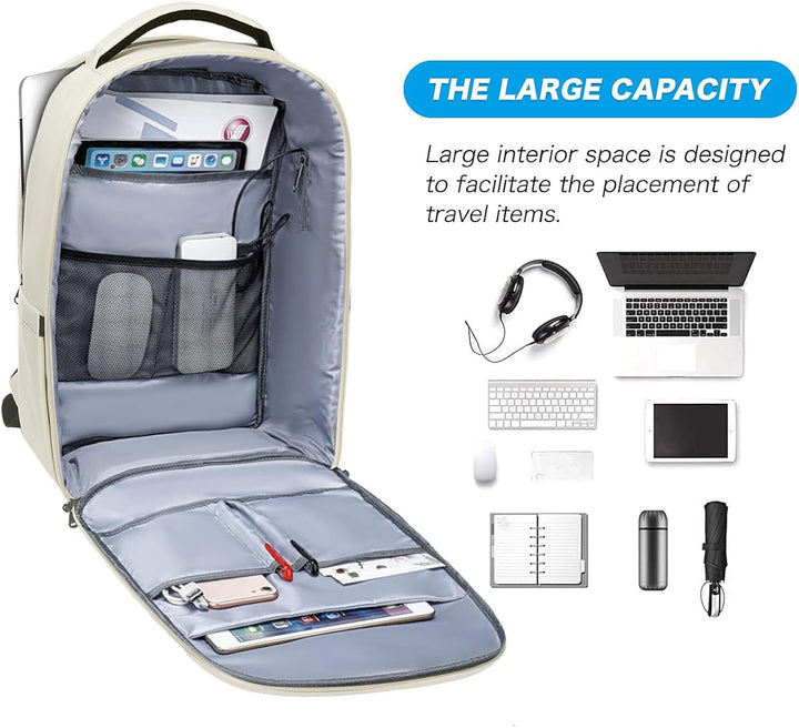 MOSISO Mochila para laptop de 15.6-16 pulgadas, 35L, con puerto de...