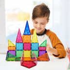 PicassoTiles Bloque de construcción de bloques de construcción de azulejos magnéticos, bloques de azulejos magnéticos, kit de aprendizaje STEM STEAM, juego de construcción de educación temprana,
