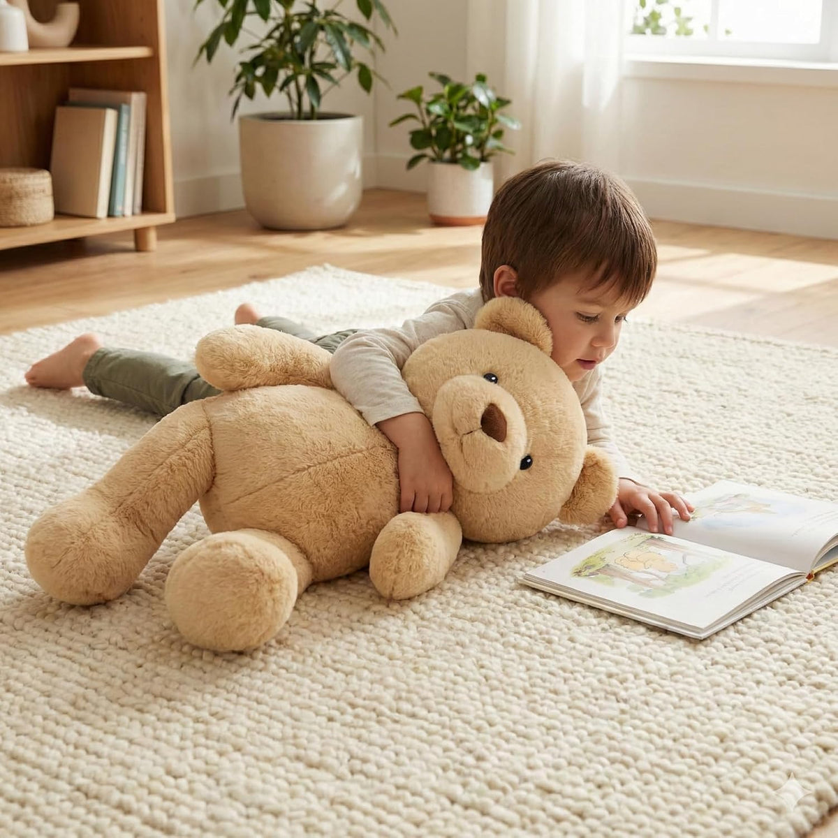 Animal de peluche aderezable que se adapta a ropa de niños de 3 a 6 meses, juguete de peluche grande de 24.8 pulgadas con extremidades largas para jugar de simulación, compañero suave y