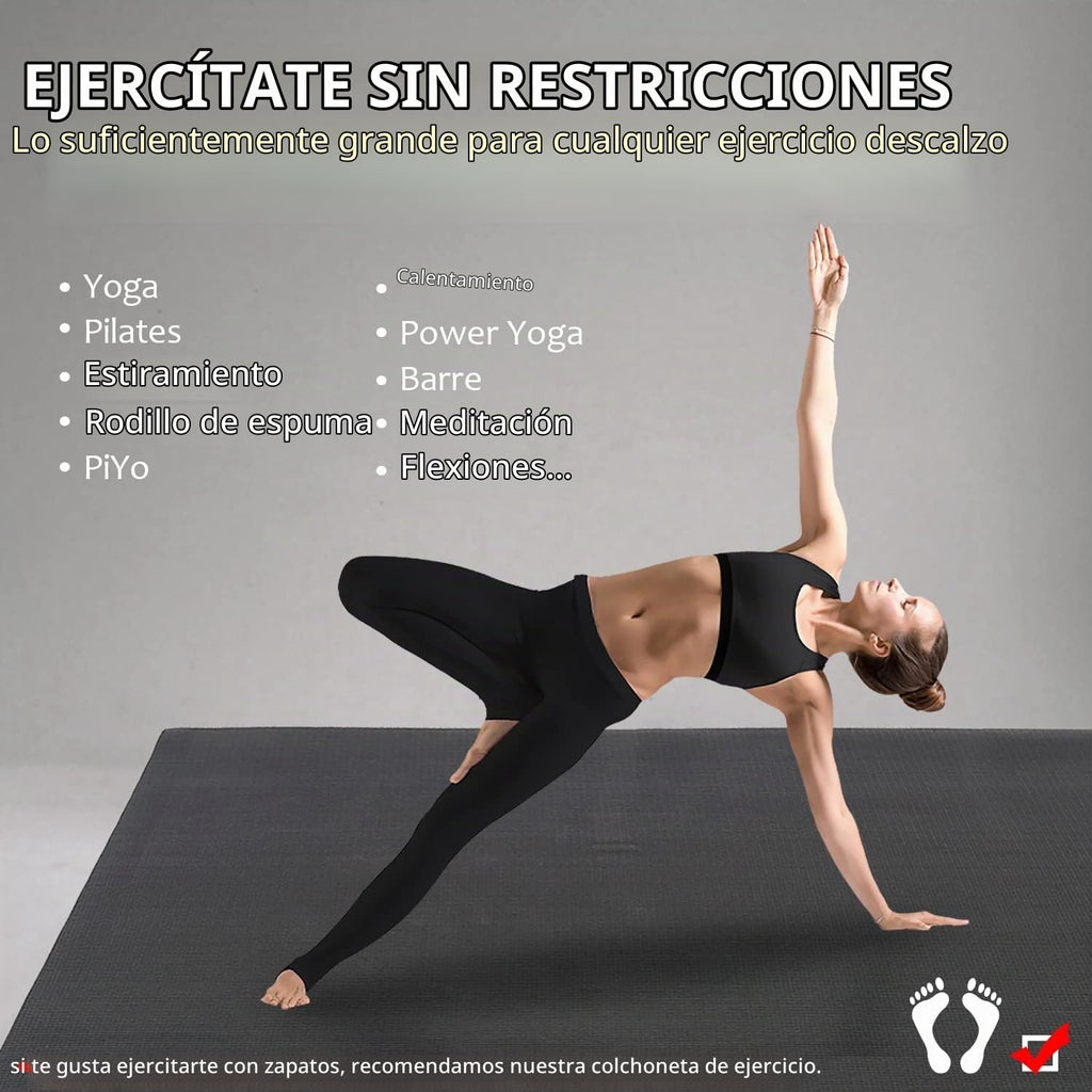 GXMMAT Esterilla de Yoga Grande 6'x4'/6'x6'(7mm) & 7'x5'(9mm)