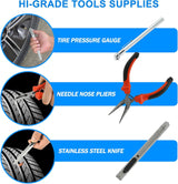Kit de reparación de neumáticos, compresor de aire portátil para in...