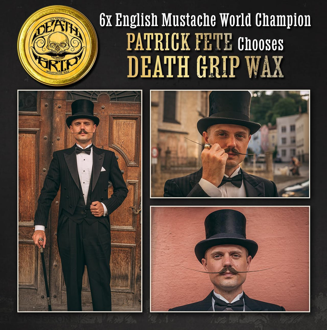 THE VINTAGE GROOMING CO. Cera de bigote Death Grip Cera para bigote...