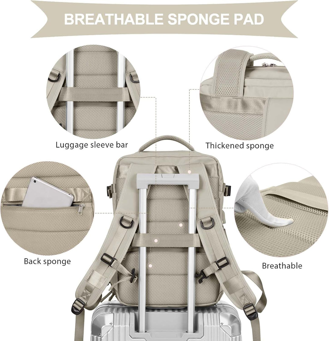 coowoz Mochila de mano para mujeres y hombres, mochila de viaje apr...
