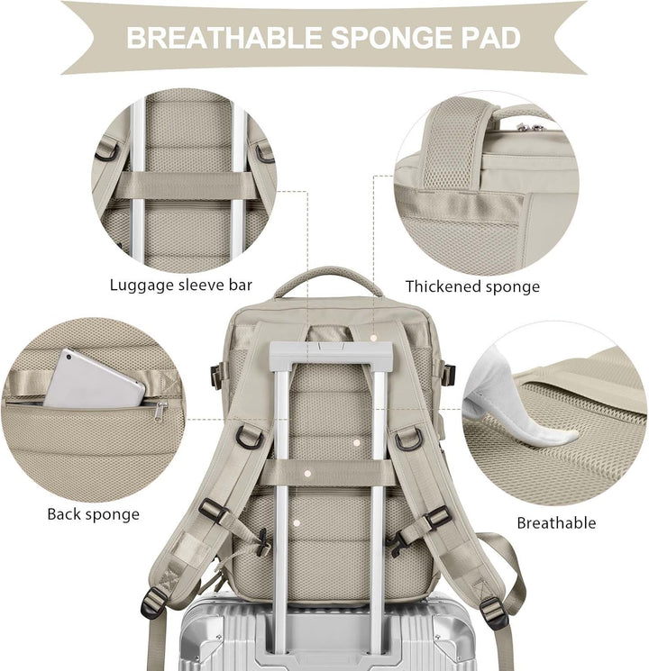 coowoz Mochila de mano para mujeres y hombres, mochila de viaje apr...