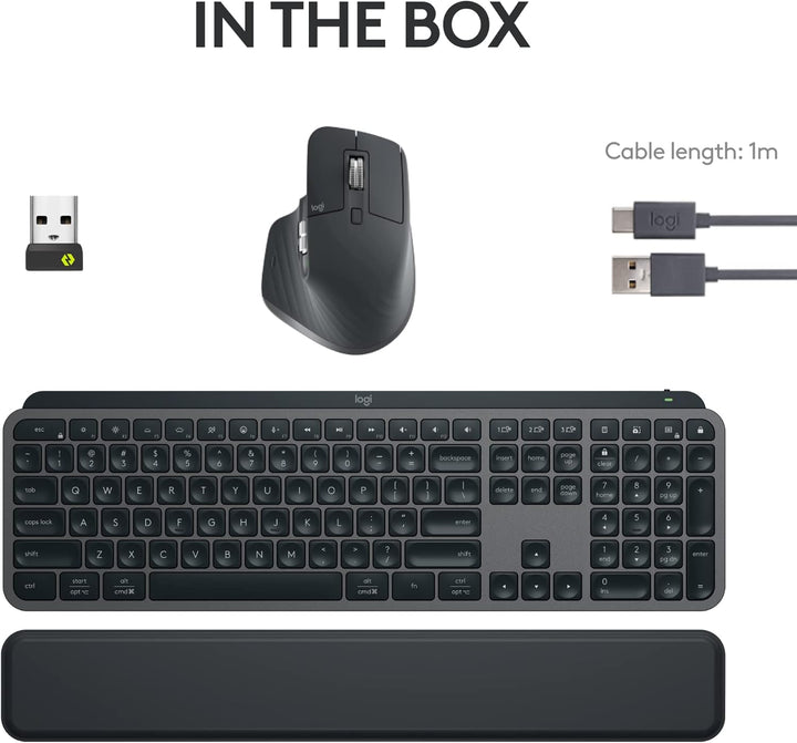 Logitech MX Keys S Combo - Teclado y ratón inalámbrico de alto rend...