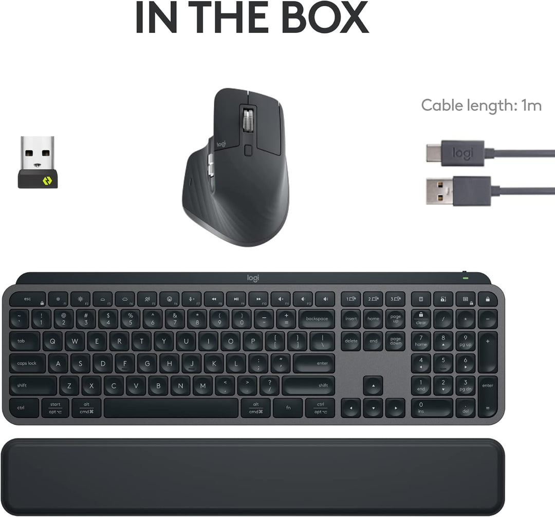 Logitech MX Keys S Combo - Teclado y ratón inalámbrico de alto rend...