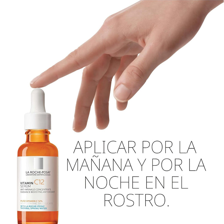 La Roche-Posay Suero puro de Vitamina C al 12% para cara con ácido...