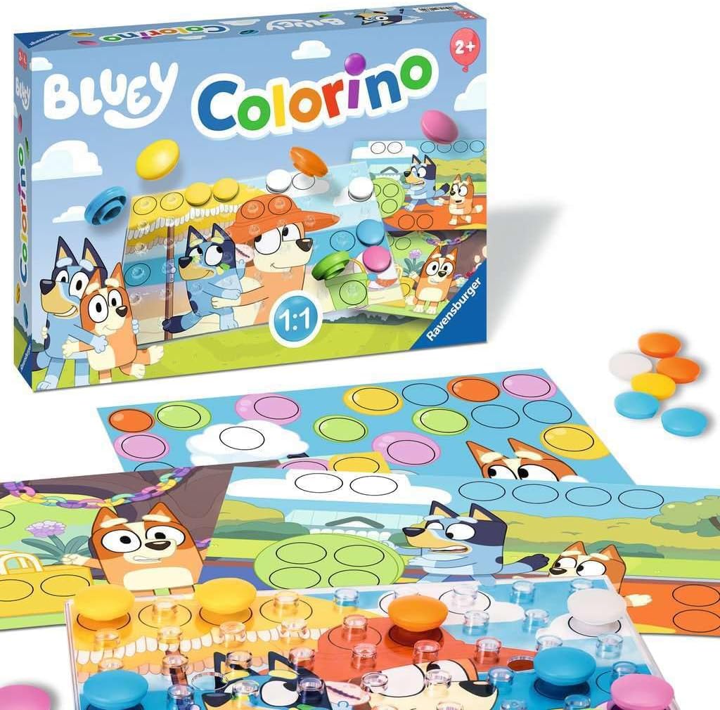 Ravensburger 22684 Bluey Colorino - Juego educativo de combinación de
