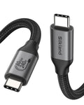 Silkland 80Gbps USB 4 para Thunderbolt 5 Cable 4FT, 120Gbps Bandwidth, 240W