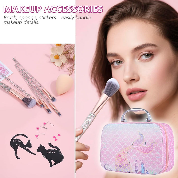 Kit de maquillaje de viaje, juego de maquillaje para niñas adolesce...