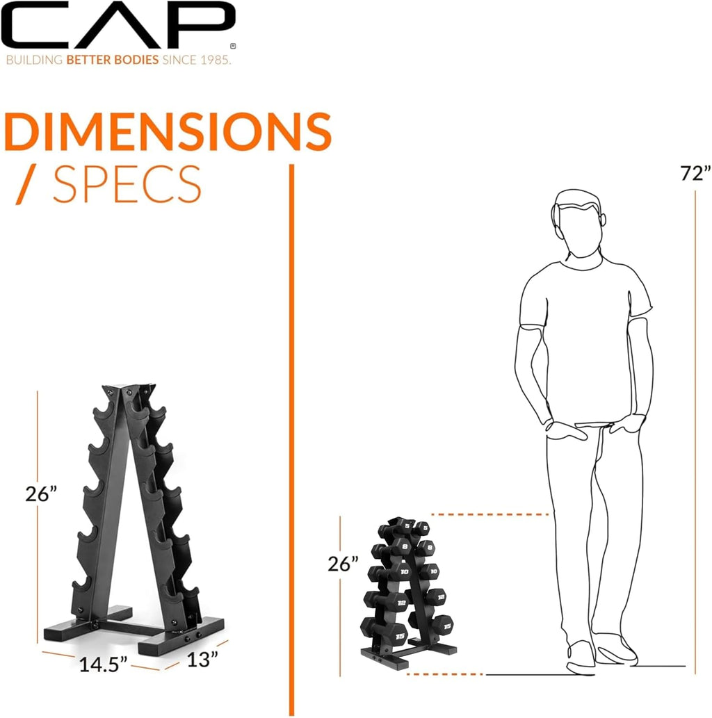 CAP Pares y juegos de mancuernas de neopreno Barbell | Negro