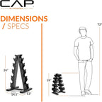 CAP Pares y juegos de mancuernas de neopreno Barbell | Negro