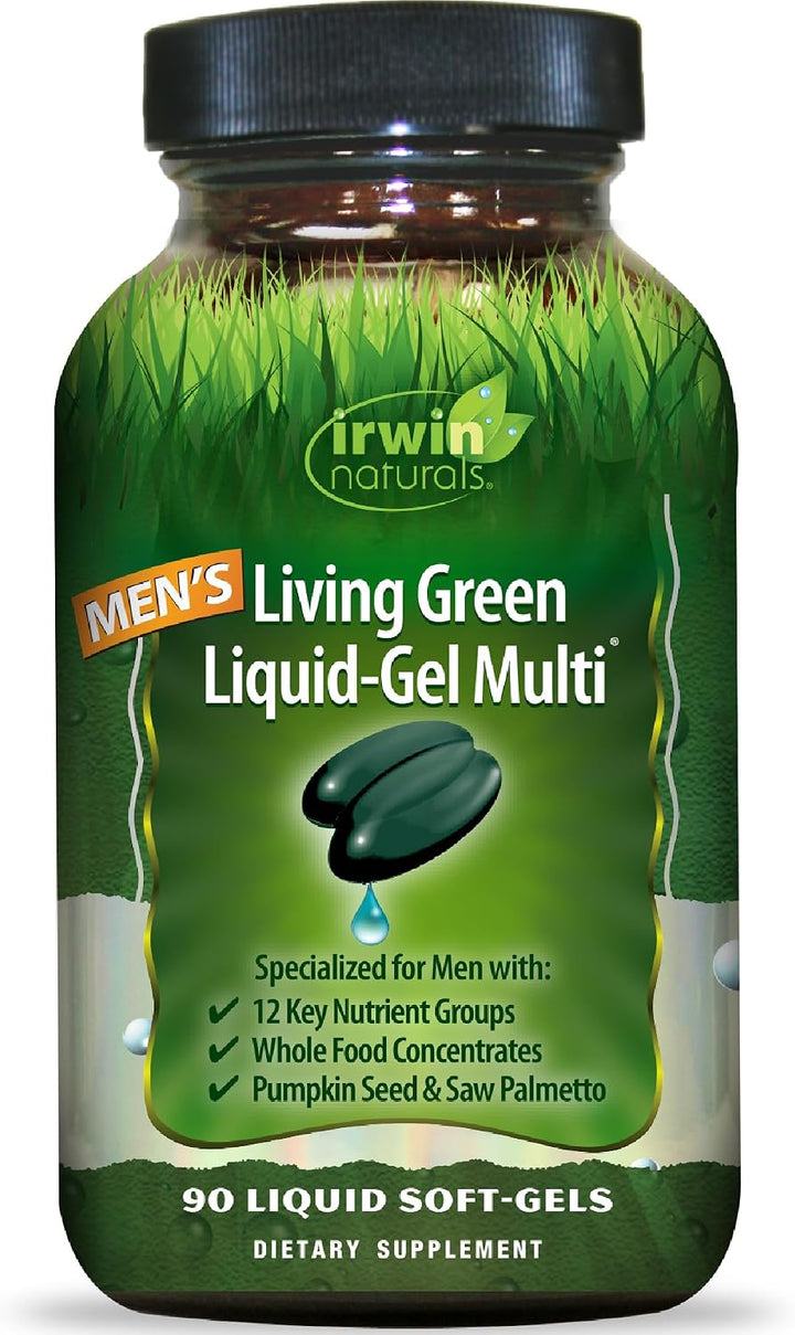 Irwin Naturals Men's Living Green Liquid Gel Multi - 70 nutrien...