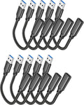 Adaptador USB-C hembra a USB-A macho, kit de 10 piezas, 10 Gbps y 60 W de carga