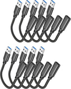 Adaptador USB-C hembra a USB-A macho, kit de 10 piezas, 10 Gbps y 60 W de carga