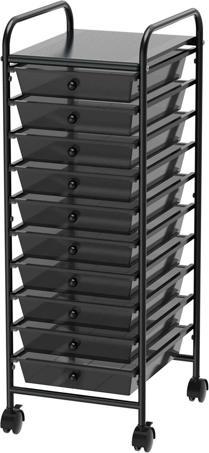 Lámpara Simple Houseware Organizador de carrito utilitario con ruedas con 10