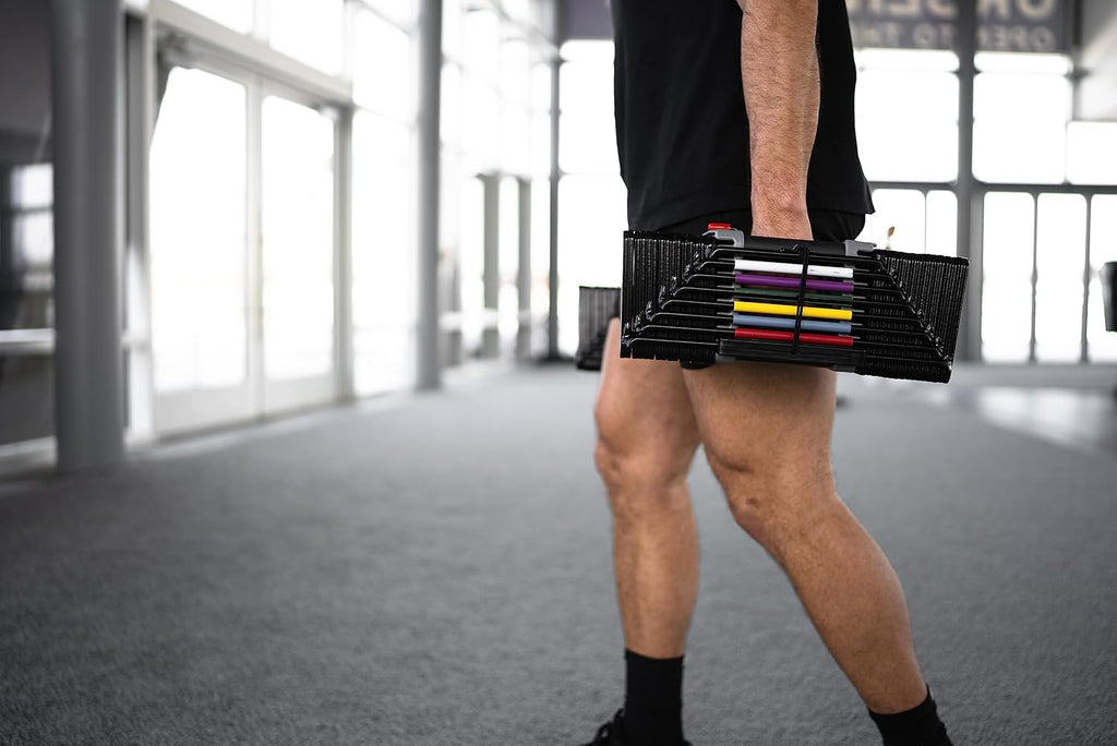 PowerBlock Elite USA 90 Libra Dumbbells Ajustables, Vendidos en Pares, 5-90 lb.