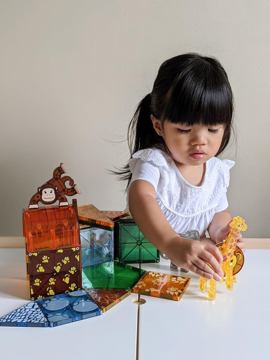 MAGNA-TILES Safari Animals - Juego de construcción