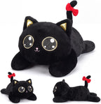 meowtastic Peluches de Gato Negro Pesados, Almohada de felpa para niños
