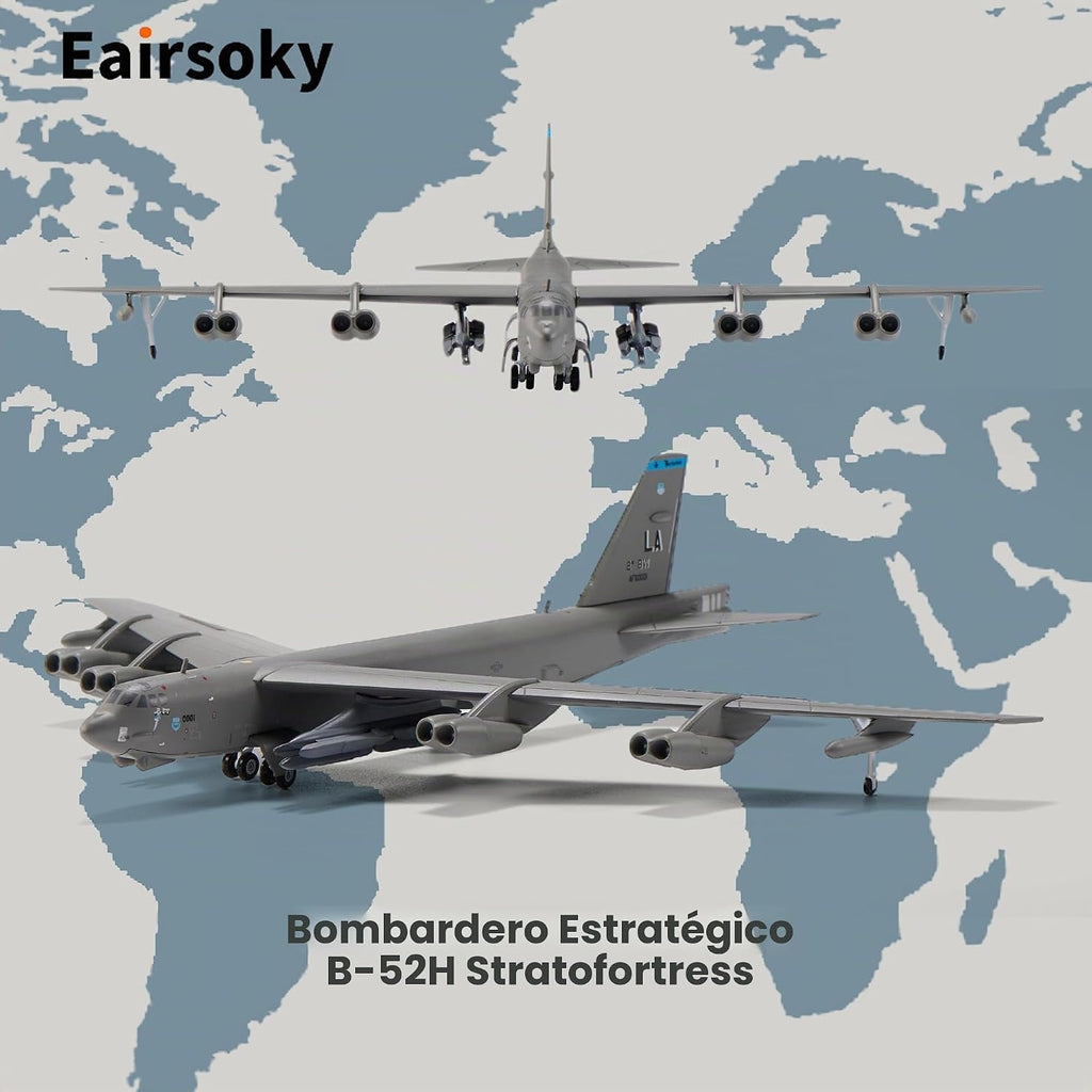 1:200 Escala B-52H Stratofortress Stratofortress Strategic Bomber Modelo de aviones militares Modelos de aleación para colección o regalo