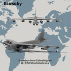 1:200 Escala B-52H Stratofortress Stratofortress Strategic Bomber Modelo de aviones militares Modelos de aleación para colección o regalo