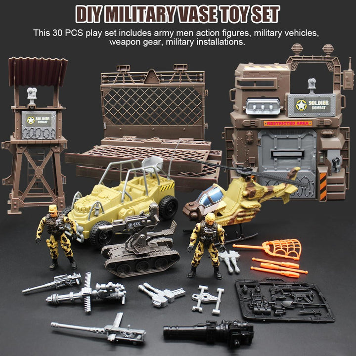 Fisca Set de Juguetes Militares - Juego de Figuras de Acción de Sol...