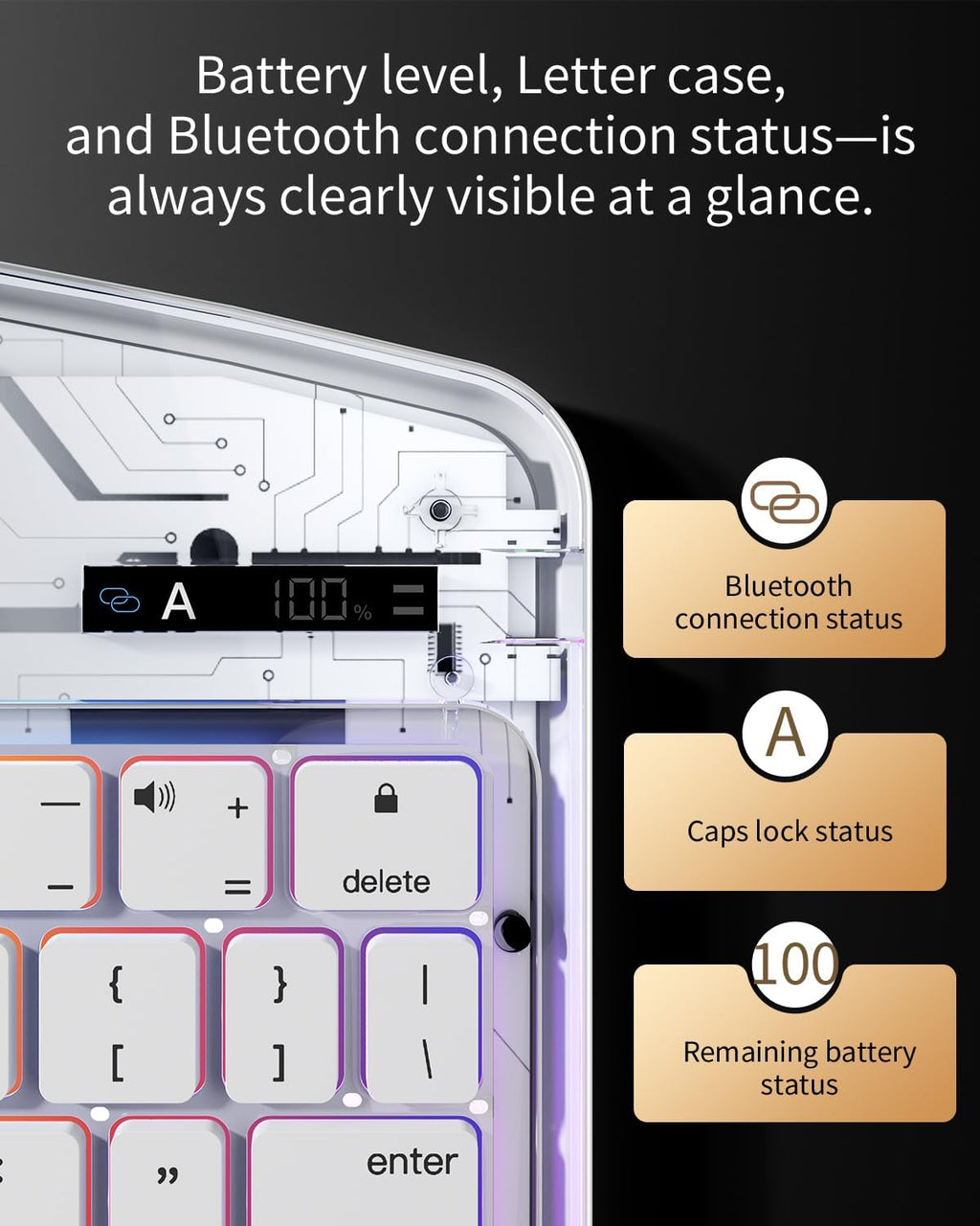 Funda de teclado Bluetooth inalámbrica de 360 ° para iPad Air de 13