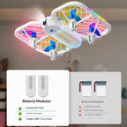 HOFMOC - Mini dron para niños, 5 modos de luz, protectores de hélice