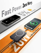 Cargador portátil magnético de 10000 mAh, batería MagSafe de carga rápida