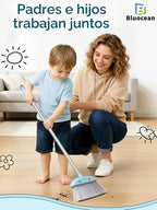 Juego de mini escoba para niños de 28 pulgadas con recogedor y trapeador, juguete de limpieza para niños pequeños, ayudante del hogar para niños, herramienta de limpieza interactiva para padres e